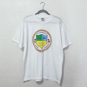 School Counselor short sleeve shirt white size large